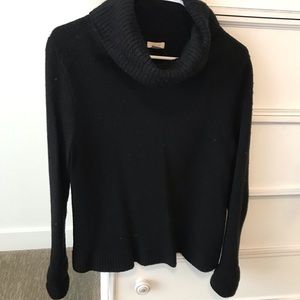 J Crew Black Merino Wool Turtle Neck
